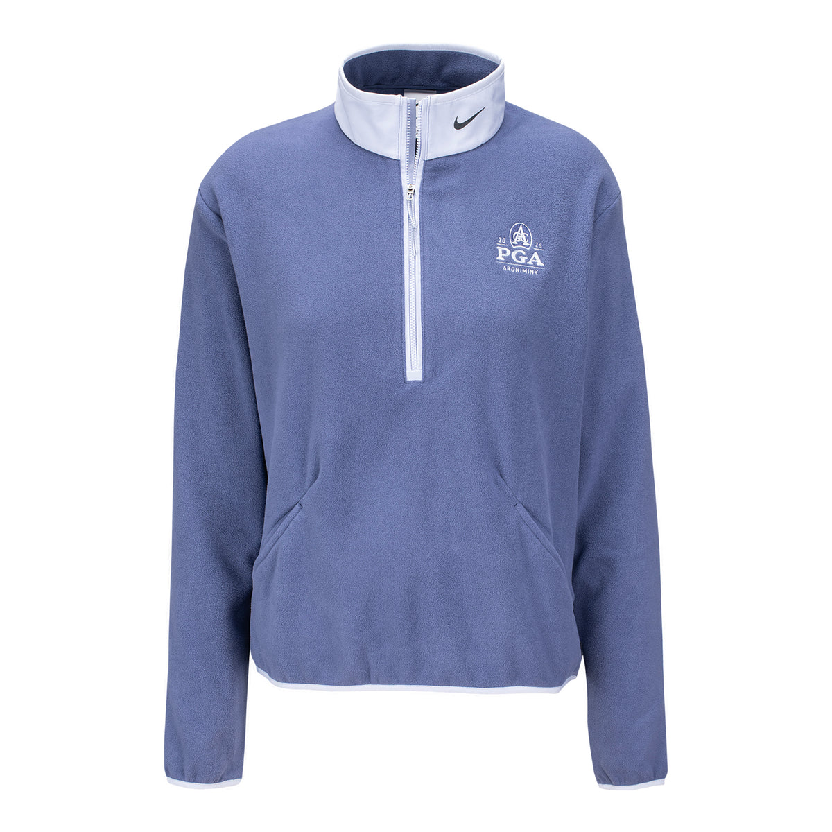 NIKE 2026 PGA CHAMPIONSHIP WOMEN’S VICTORY FLEECE QUARTER ZIP IN SANDED PURPLE AND GHOST - PAG
