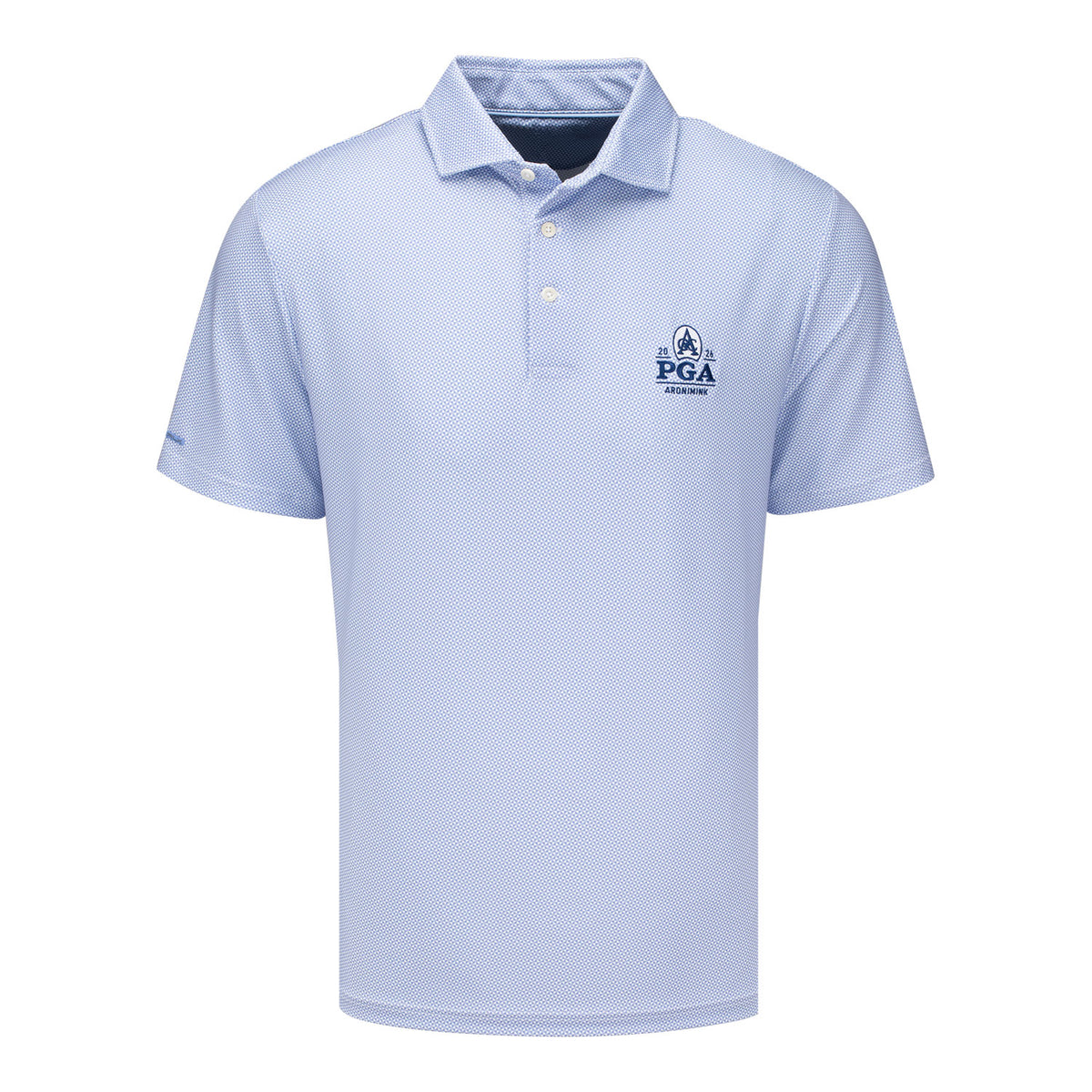 RALPH LAUREN 2026 PGA CHAMPIONSHIP LIGHTWEIGHT AIRFLOW JERSEY DECO POLO IN FALL BLUE BEEKMAN - PAG