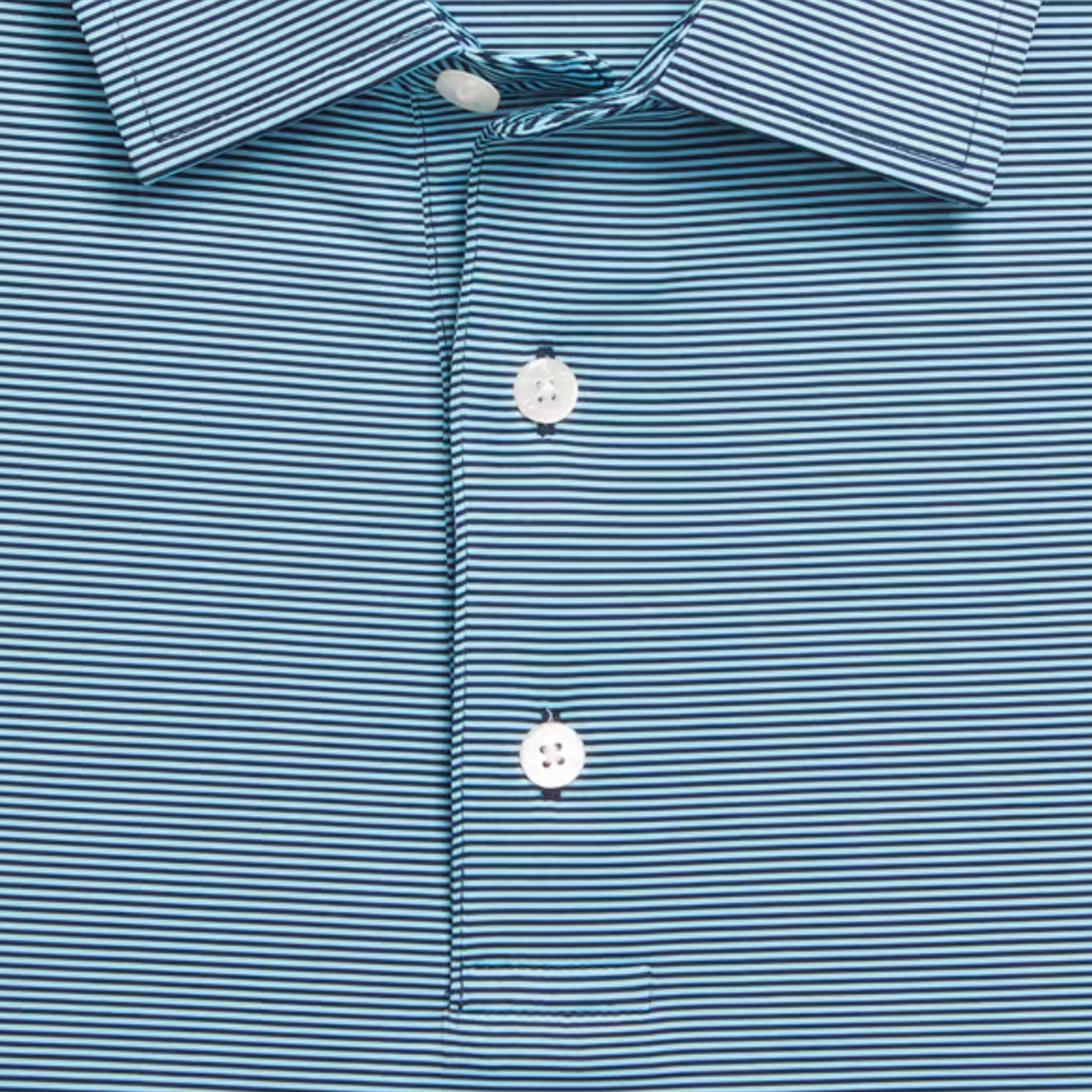 FOOTJOY 2026 PGA CHAMPIONSHIP MICROFEEDER STRIPE POLO IN NAVY AND LIGHT BLUE - PAG
