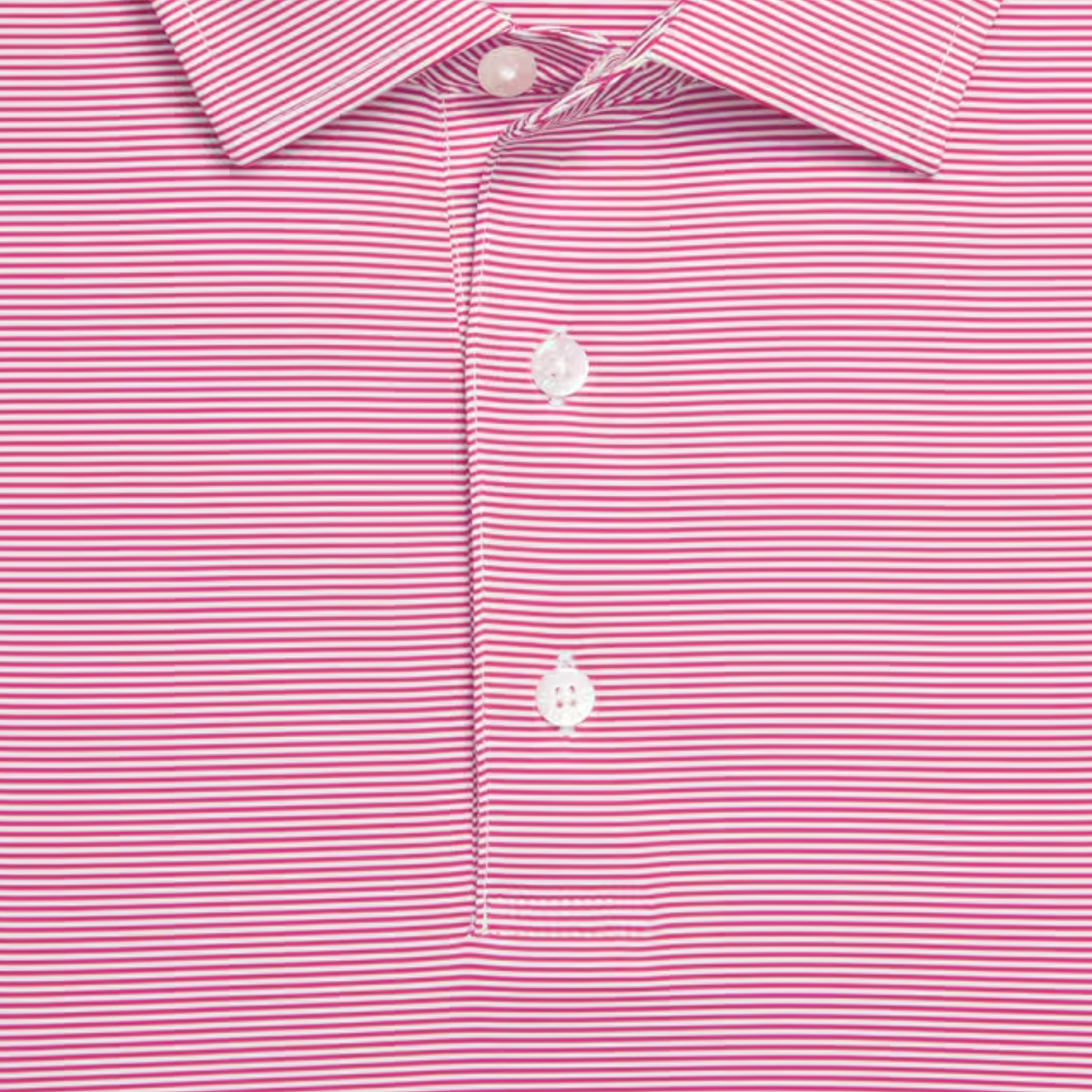 FOOTJOY 2026 PGA CHAMPIONSHIP MICROFEEDER STRIPE POLO IN RED AND WHITE - PAG
