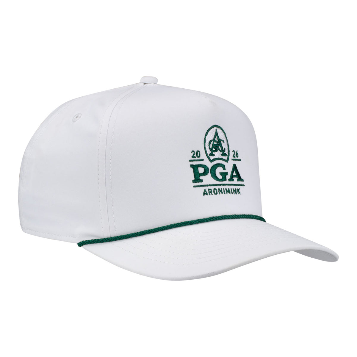 IMPERIAL 2026 PGA CHAMPIONSHIP WRIGHTSON ROPE HAT IN WHITE AND DARK GREEN - PAG
