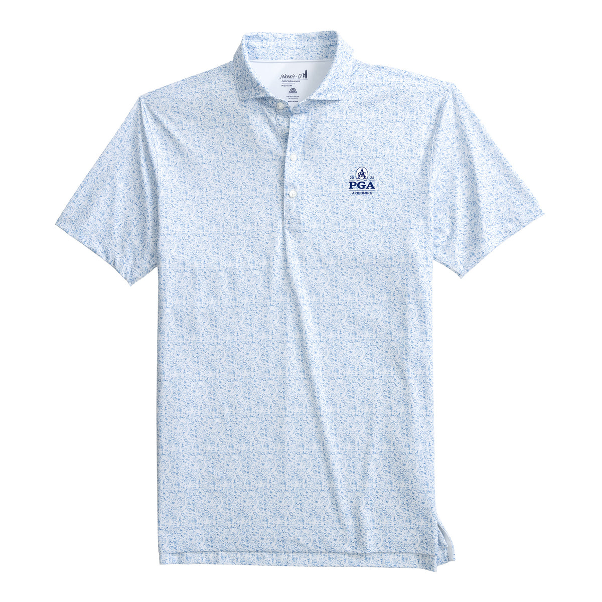JOHNNIE-O 2026 PGA CHAMPIONSHIP BOGGINS PATTERN POLO IN PALISADES BLUE - PAG