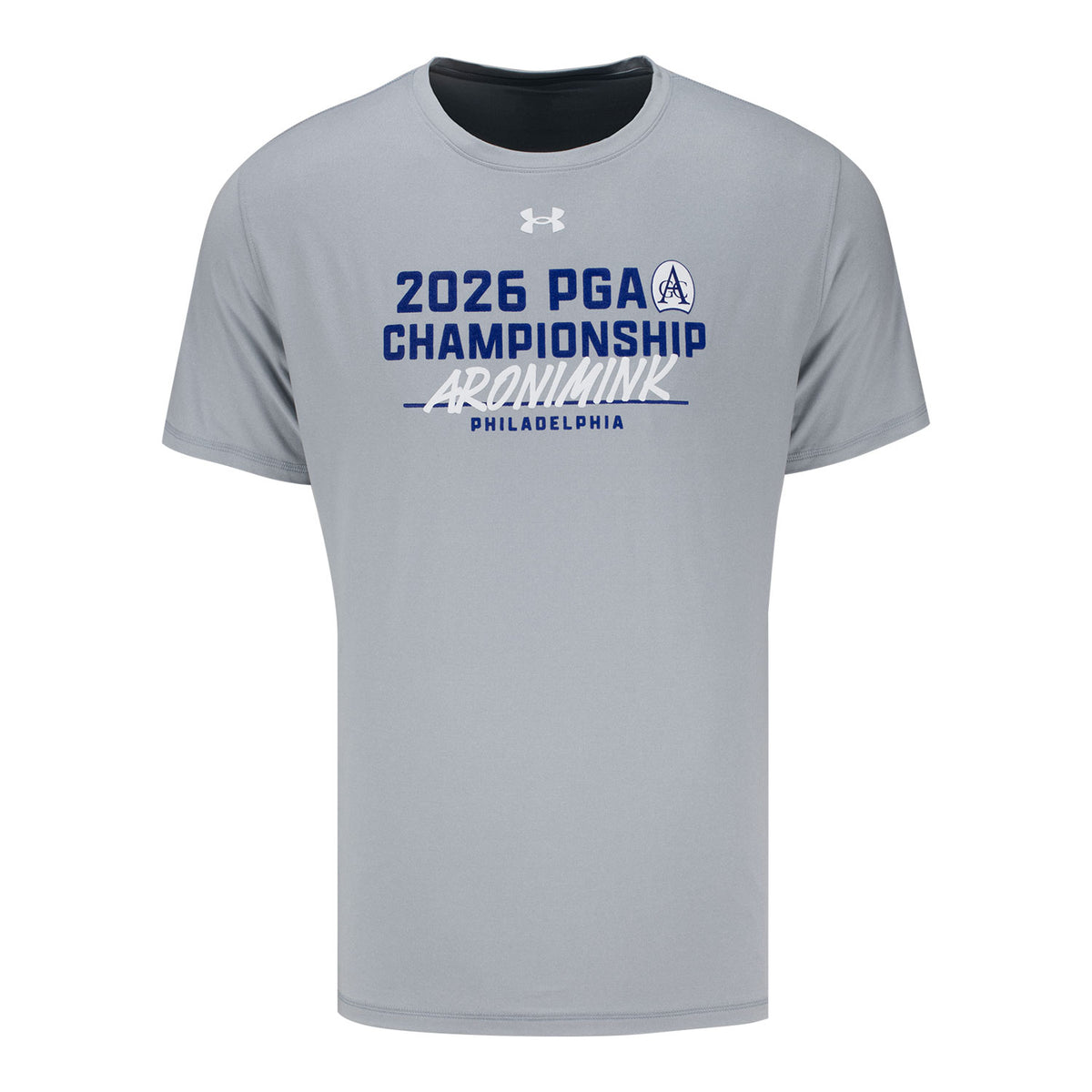 UNDER ARMOUR 2026 PGA CHAMPIONSHIP TECH STRETCH T-SHIRT IN GREY - PAG