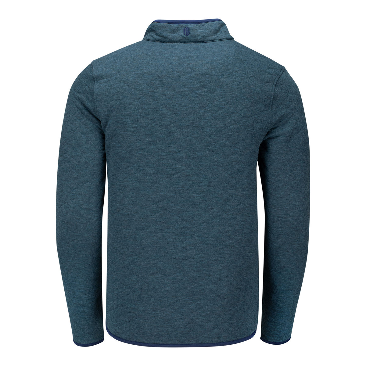 HOLDERNESS & BOURNE 2026 PGA CHAMPIONSHIP SULLIVAN QUILTED QUARTER SNAP IN HEATHERED DEEP TEAL AND NAVY - PAG