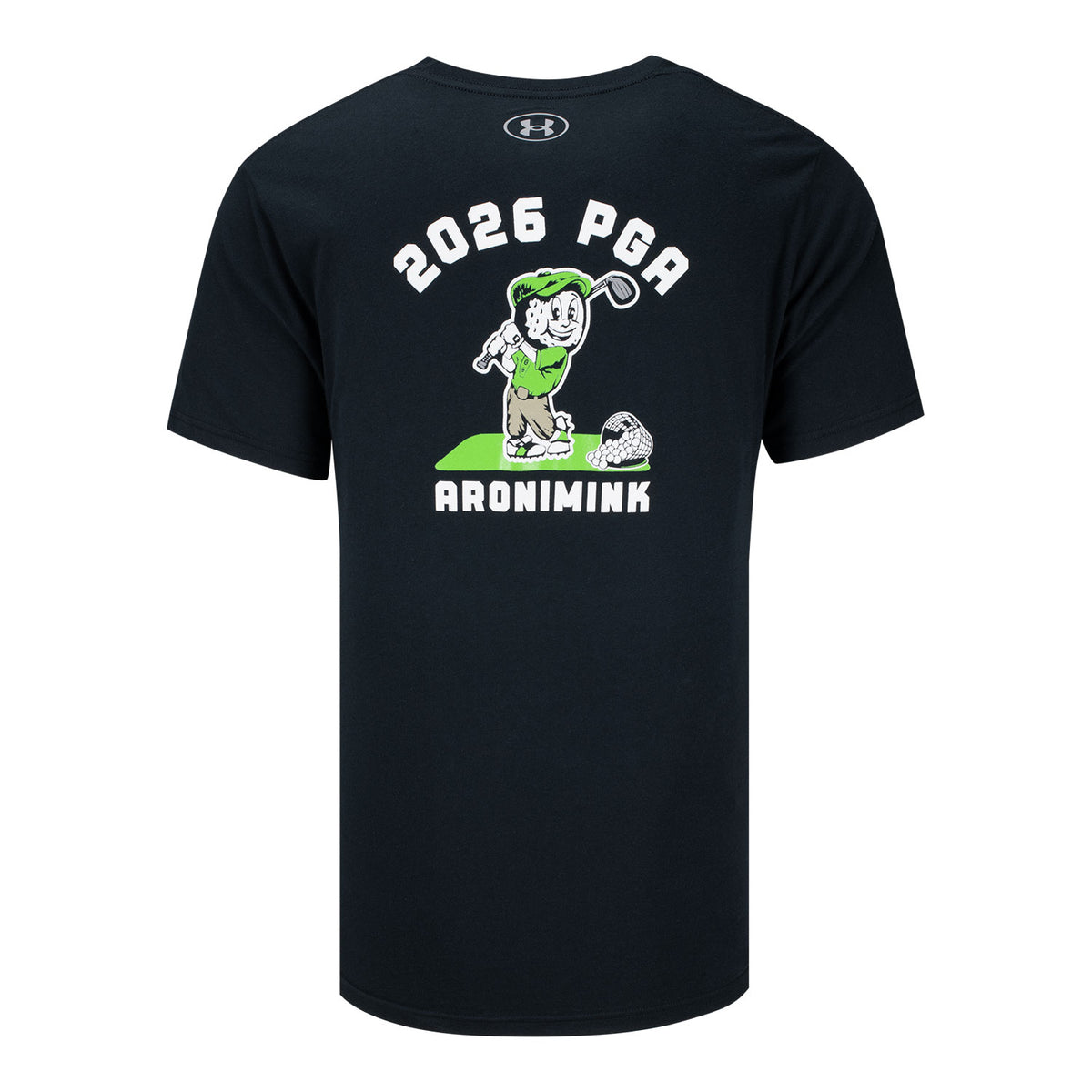 UNDER ARMOUR 2026 PGA CHAMPIONSHIP PERFORMANCE COTTON GOLF BALL CHARACTER T-SHIRT IN CARBON HEATHER - PAG