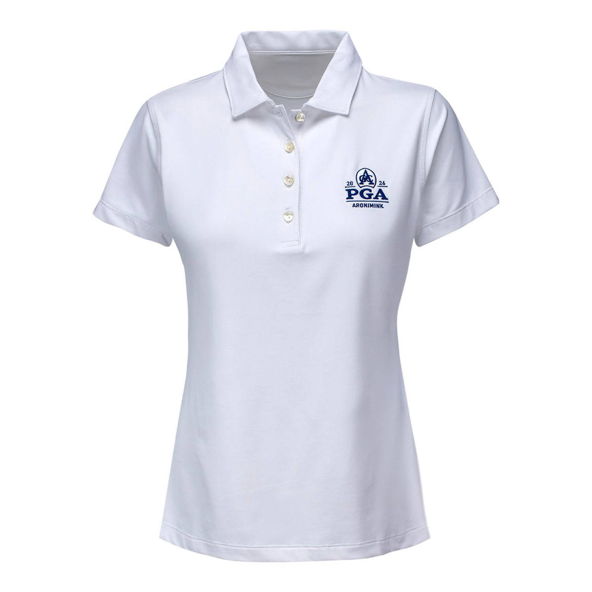 PETER MILLAR 2026 PGA CHAMPIONSHIP LADIES SOLID POLO IN WHITE - PAG