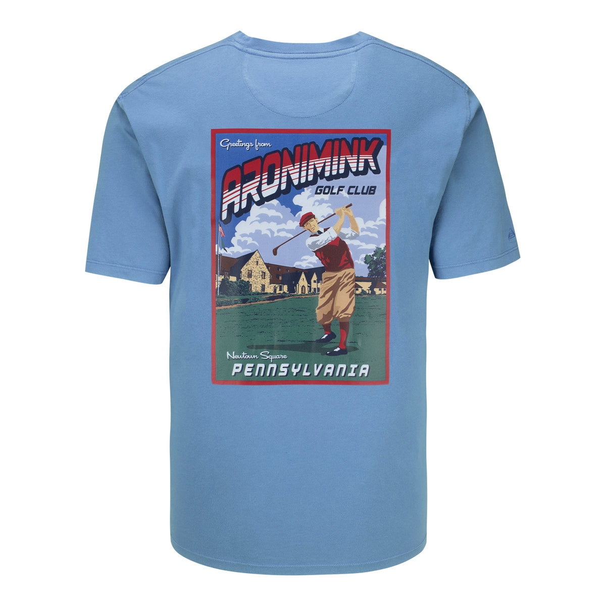AHEAD 2026 PGA CHAMPIONSHIP RETRO COURSE T-SHIRT IN BLUE JEAN - PAG