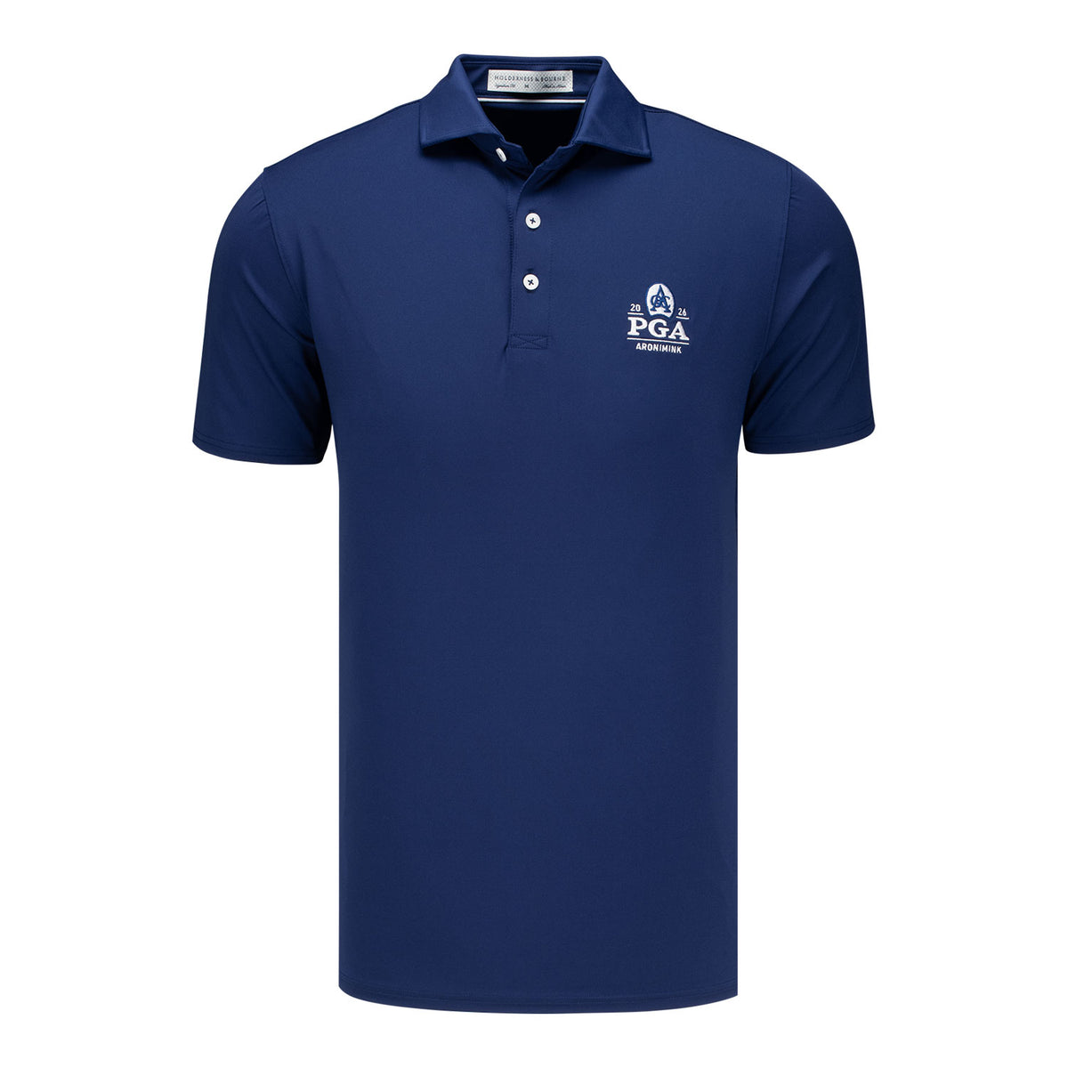 HOLDERNESS & BOURNE 2026 PGA CHAMPIONSHIP ANDERSON SOLID POLO IN NAVY - PAG