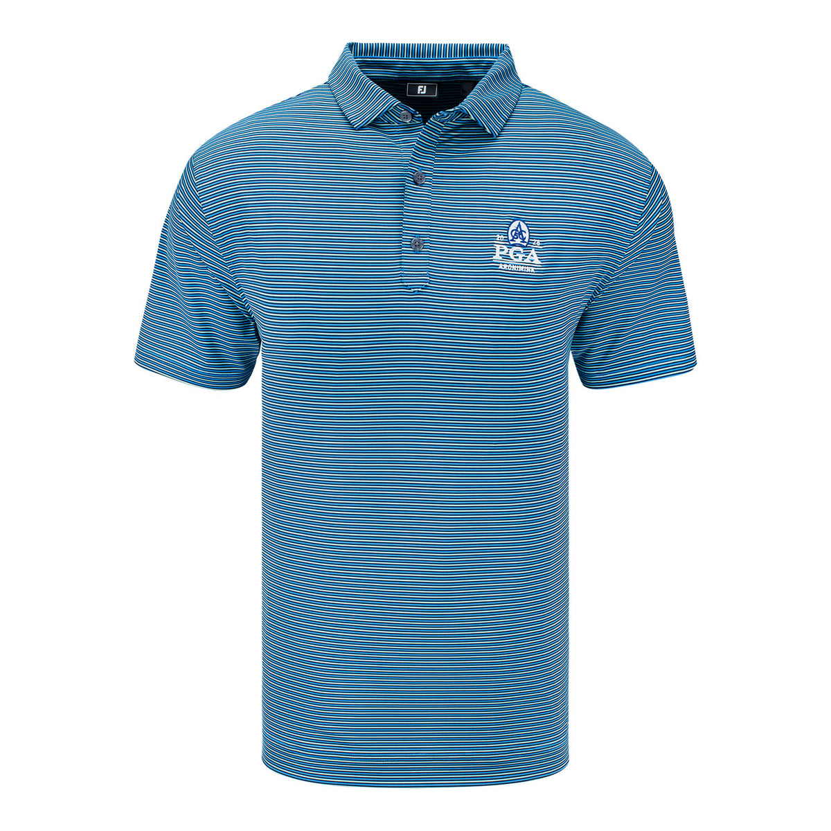 FOOTJOY 2026 PGA CHAMPIONSHIP SMOOTH STRIPE POLO IN NAVY, MINT, AND BLUE - PAG
