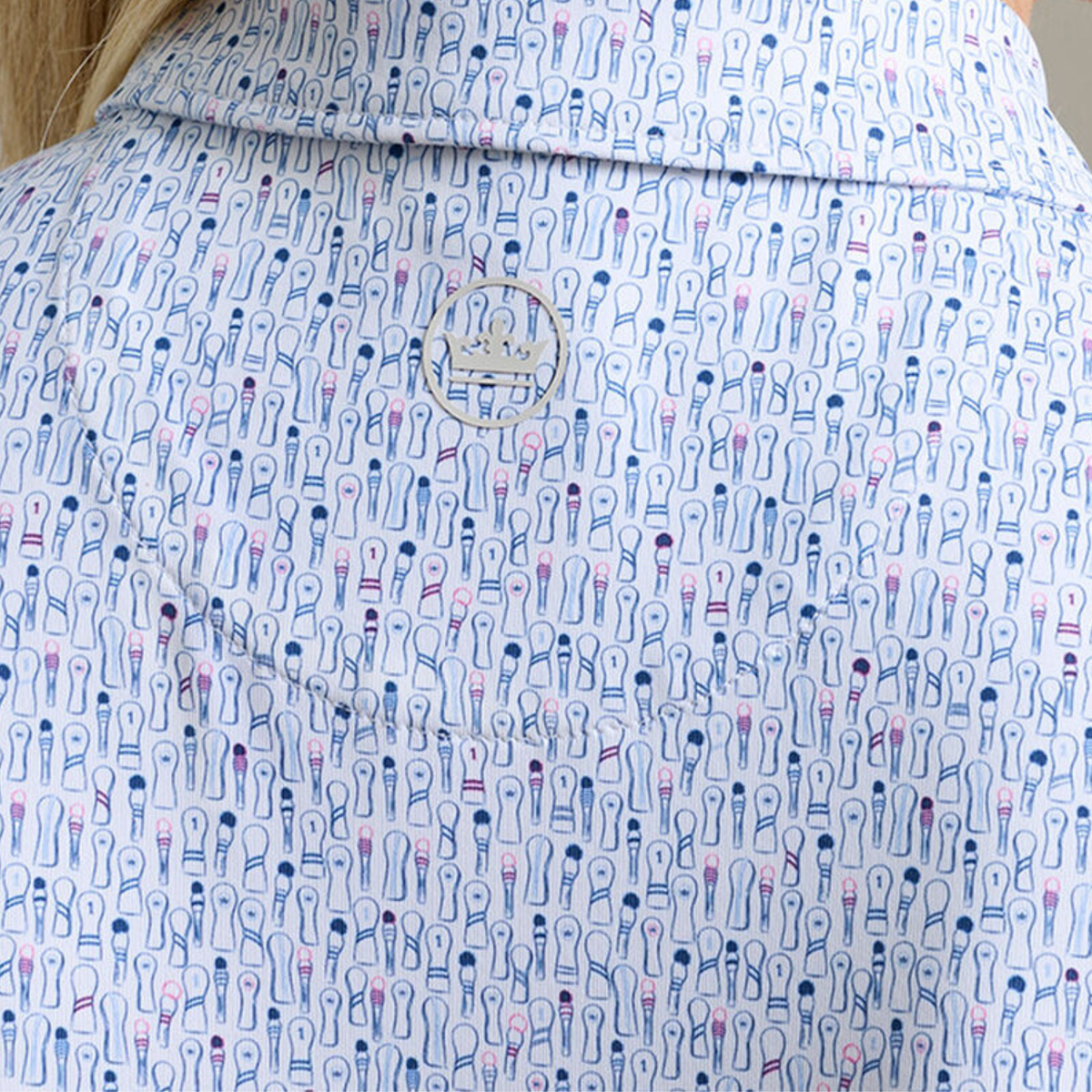 PETER MILLAR 2026 PGA CHAMPIONSHIP WOMEN’S FAIRWAY FRILLS JERSEY POLO IN WHITE - PAG