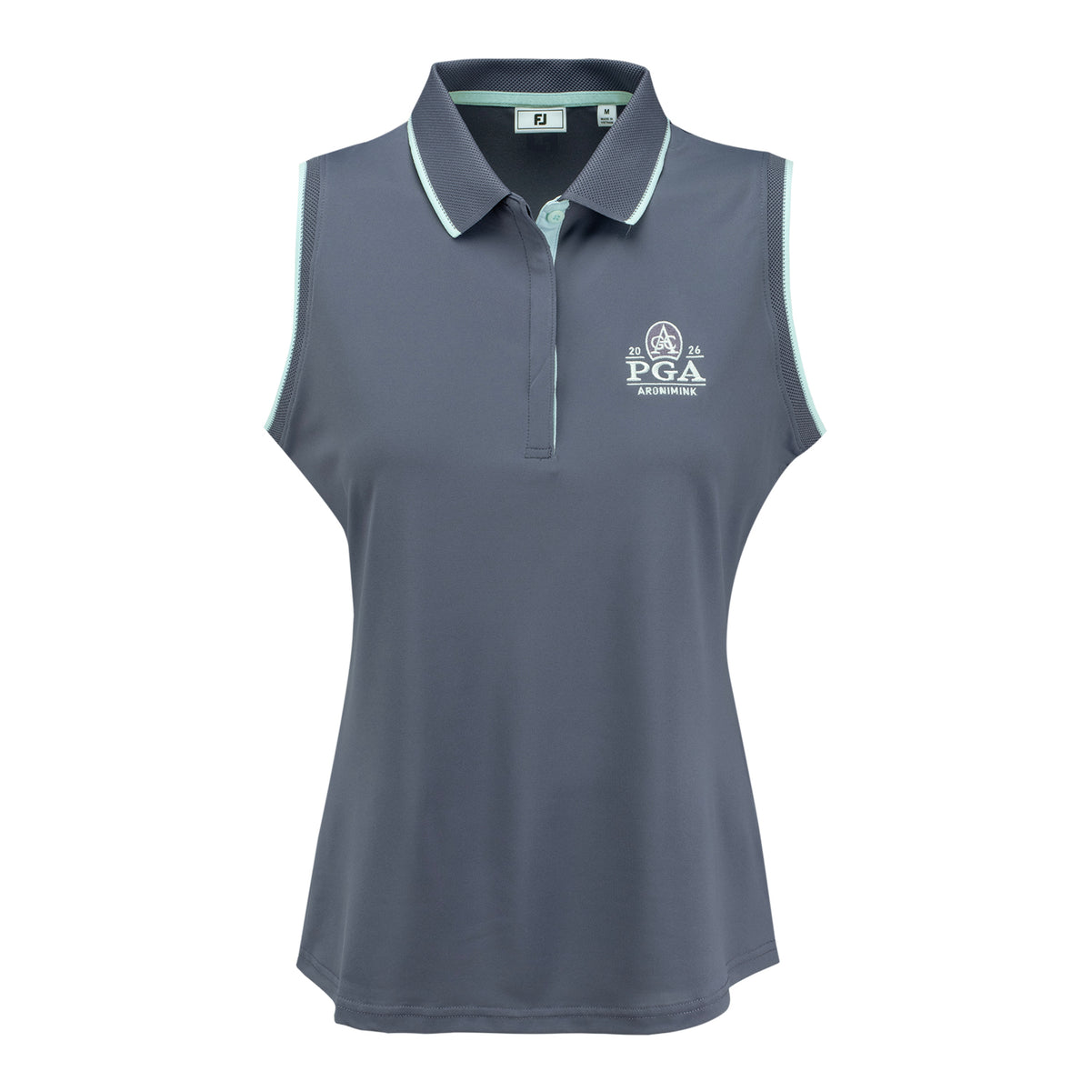 FOOTJOY 2026 PGA CHAMPIONSHIP WOMEN’S SLEEVELESS POLO IN DUSTY VIOLET AND GLACIAL BLUE - PAG