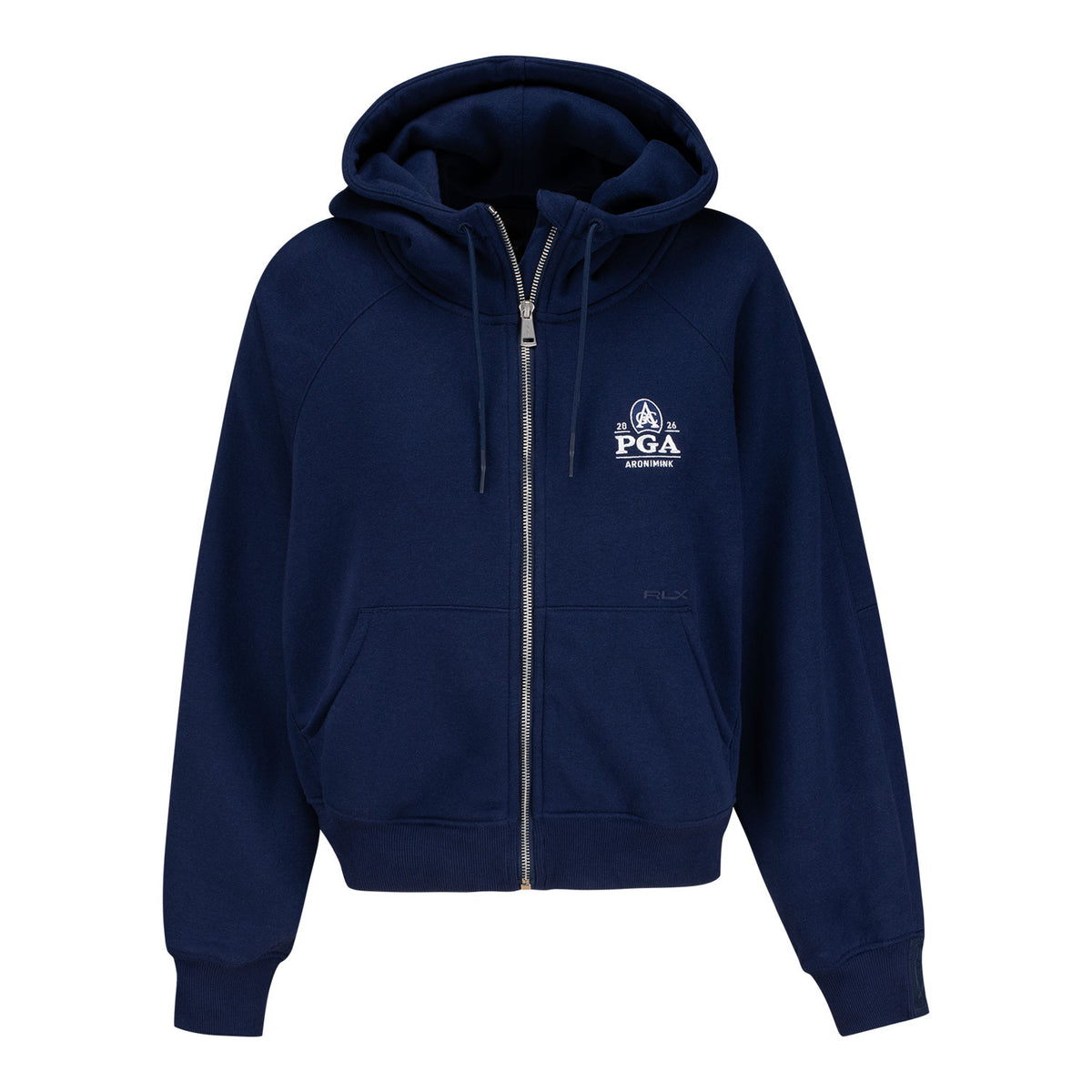 RALPH LAUREN 2026 PGA CHAMPIONSHIP WOMEN’S LONG SLEEVE WINTER CASHMERE TOUCH FLEECE MOCKNECK JACKET IN REFINED NAVY - PAG