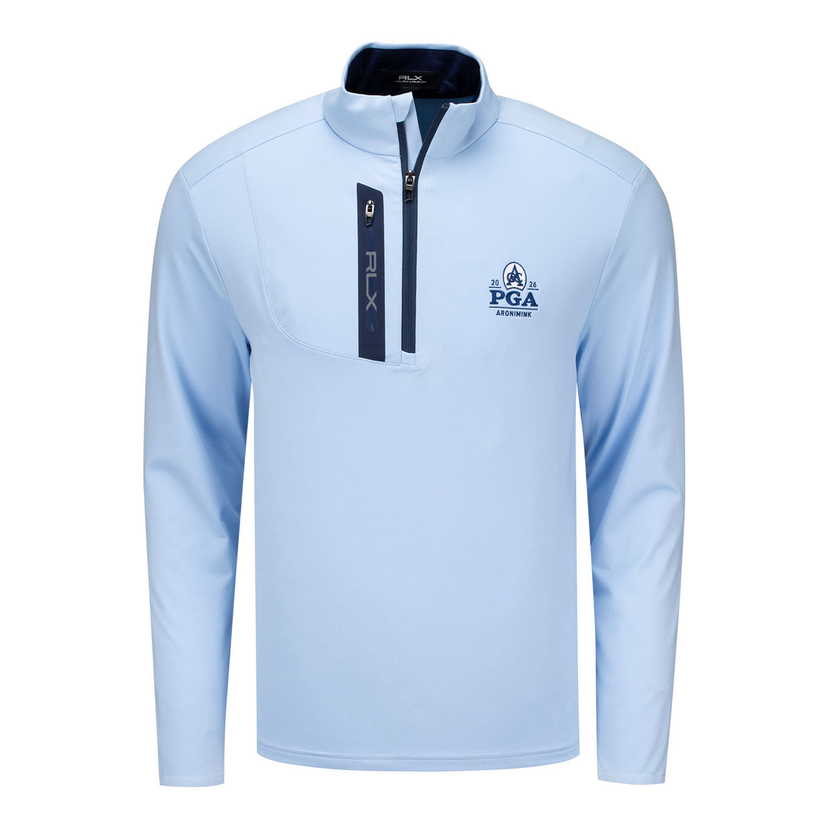 RALPH LAUREN 2026 PGA CHAMPIONSHIP LUXURY PERFORMANCE DRIVER QUARTER ZIP PULLOVER IN OFFICE BLUE - PAG