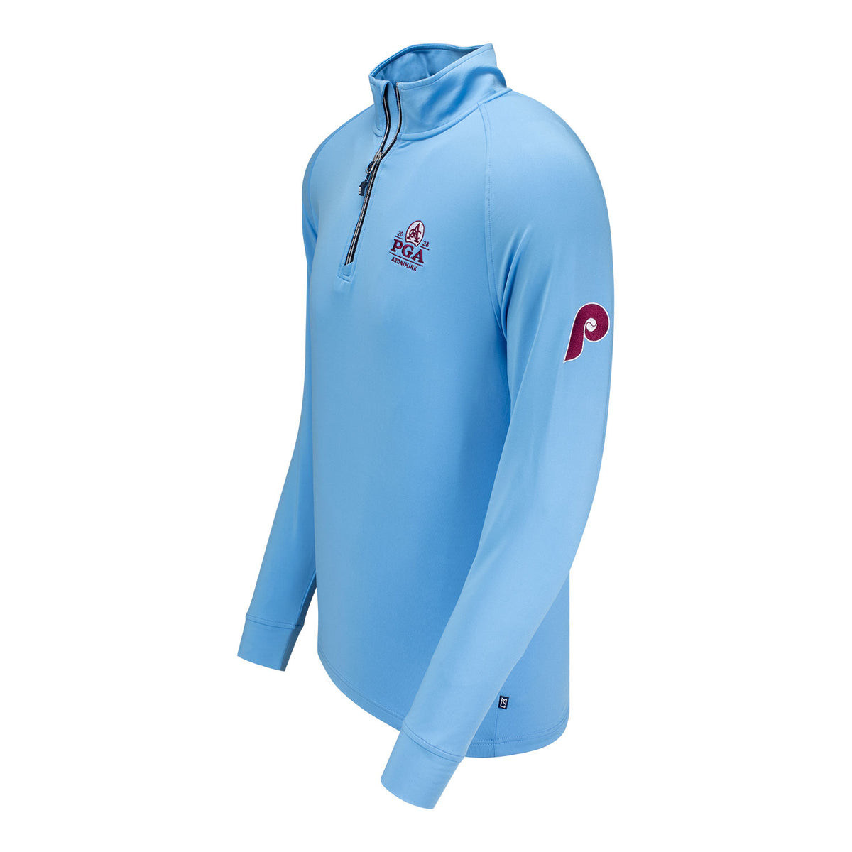CUTTER & BUCK 2026 PGA CHAMPIONSHIP X PHILADELPHIA PHILLIES CO-BRAND QUARTER ZIP IN ATLAS BLUE - PAG