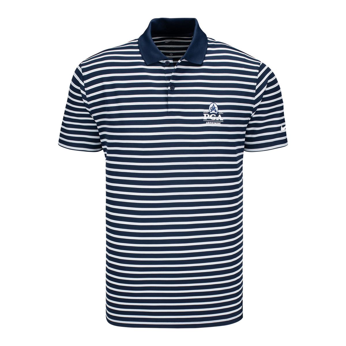 NIKE 2026 PGA CHAMPIONSHIP VICTORY STRIPE POLO IN OBSIDIAN BLUE - PAG