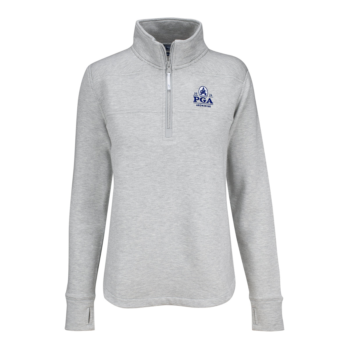 VINEYARD VINES 2026 PGA CHAMPIONSHIP WOMEN’S DREAMCLOTH SHEP SHIRT IN LIGHT GRAY HEATHER - PAG