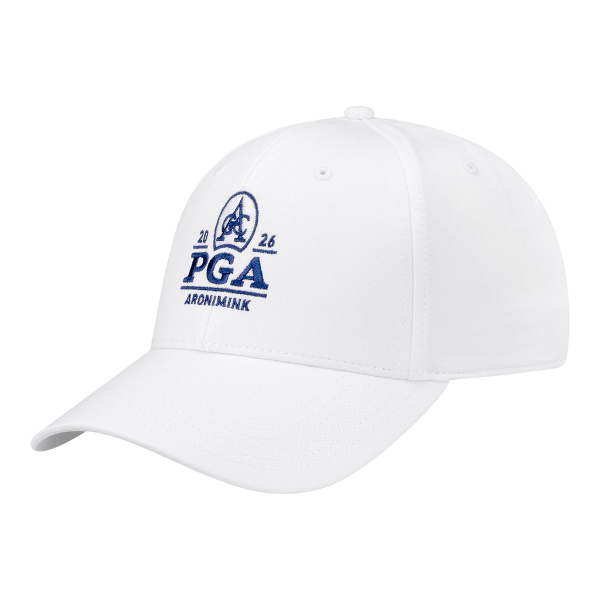 AHEAD 2026 PGA CHAMPIONSHIP STRATUS LOGO & KEYSTONE PERFORMANCE HAT IN WHITE - PAG