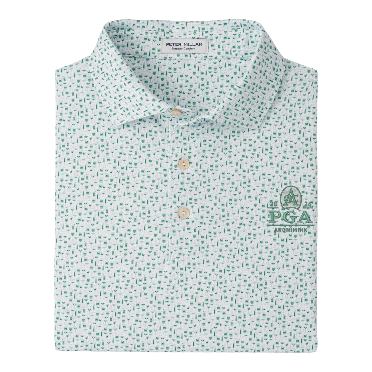 PETER MILLAR 2026 PGA CHAMPIONSHIP CHEERS PERFORMANCE JERSEY POLO IN WHITE - PAG