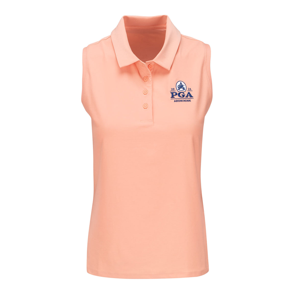 NIKE 2026 PGA CHAMPIONSHIP WOMEN’S VICTORY SLEEVELESS POLO IN APRICOT - PAG